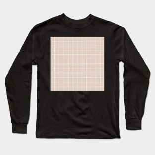 Grid Minimalist Geometric Stripe Lines Long Sleeve T-Shirt